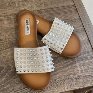 Steve Madden studded slides